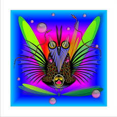 Jolly Daubs Digital Art: A big cofferfish.
