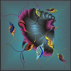 Jolly Daubs Digital Art: Some Flagellates.