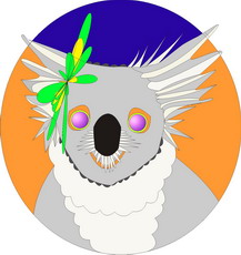 Jolly Daubs Digital Art: A Koala.