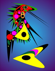Jolly Daubs Digital Art: A coloured horse.