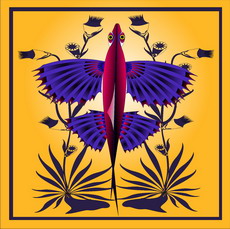 Jolly Daubs Digital Art: A stylized wingfisch looked like a butterfly.