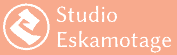 The abstract spiral logo of Studio Eskamotage.