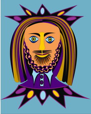 Jolly Daubs Digital Art: The portrait of a king.