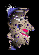 Jolly Daubs Digital Art: The portrait of an old man.