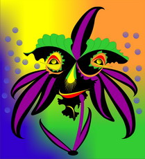 Jolly Daubs Digital Art: A personified orchid.