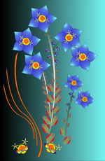 Jolly Daubs Digital Art: A serrated flower