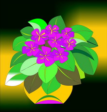 Jolly Daubs Digital Art: A surreal violet.