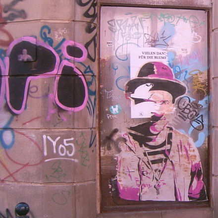 Graffiti and street art from a photo tour in Bremen including colourful sprayed tags and top-to-bottoms.