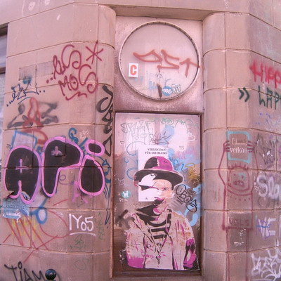 Graffiti and street art from a photo tour in Bremen including colourful sprayed tags and top-to-bottoms.