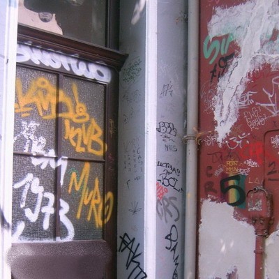 Graffiti and street art from a photo tour in Bremen including colourful sprayed tags and top-to-bottoms.