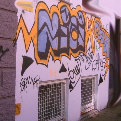 Graffiti and street art from a photo tour in Bremen including colourful sprayed tags and top-to-bottoms.