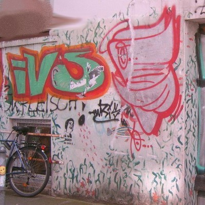 Graffiti and street art from a photo tour in Bremen including colourful sprayed tags and top-to-bottoms.