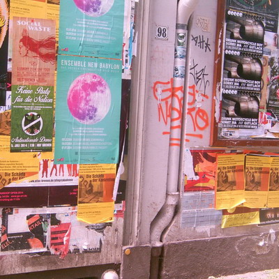 Graffiti and street art from a photo tour in Bremen including colourful sprayed tags and top-to-bottoms.