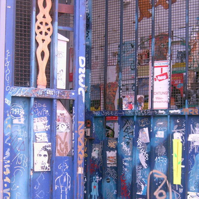 Graffiti and street art from a photo tour in Bremen including colourful sprayed tags and top-to-bottoms.