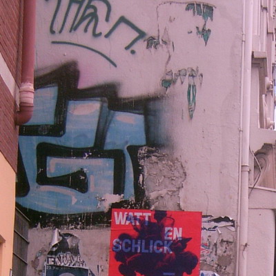Graffiti and street art from a photo tour in Bremen including colourful sprayed tags and top-to-bottoms.