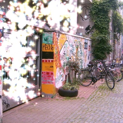 Graffiti and street art from a photo tour in Bremen including colourful sprayed tags and top-to-bottoms.