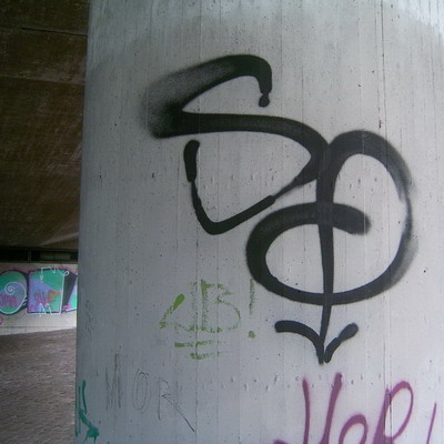 Graffiti and street art from a photo tour in Bremen including colourful sprayed tags and top-to-bottoms.