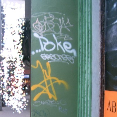 Graffiti and street art from a photo tour in Bremen including colourful sprayed tags and top-to-bottoms.
