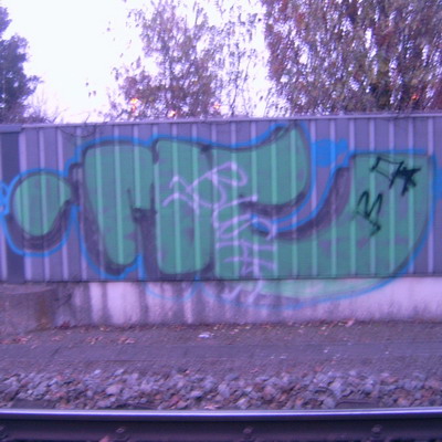 Graffiti and street art from a photo tour in Bremen including colourful sprayed tags and top-to-bottoms.