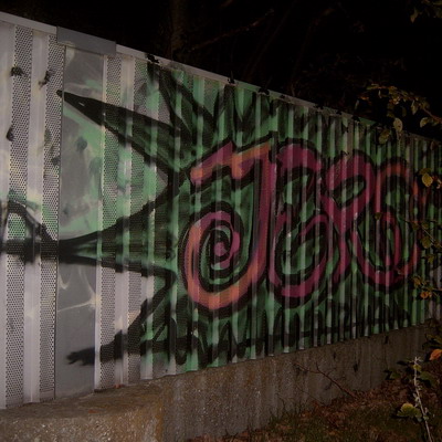 Graffiti and street art from a photo tour in Bremen including colourful sprayed tags and top-to-bottoms.