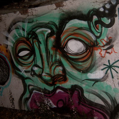 Graffiti and street art from a photo tour in Bremen including colourful sprayed tags and top-to-bottoms.