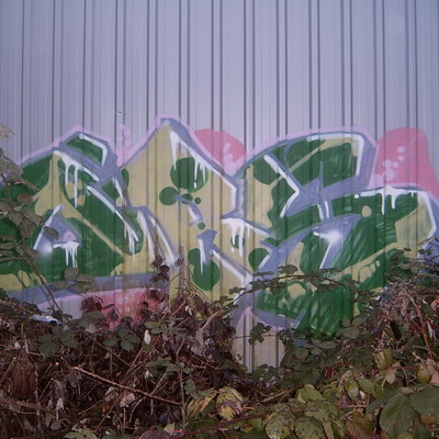 Graffiti and street art from a photo tour in Bremen including colourful sprayed tags and top-to-bottoms.