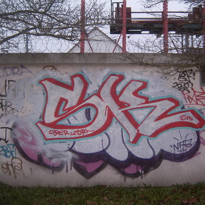 Graffiti and street art from a photo tour in Bremen including colourful sprayed tags and top-to-bottoms.