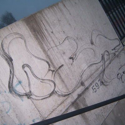 Graffiti and street art from a photo tour in Bremen including colourful sprayed tags and top-to-bottoms.