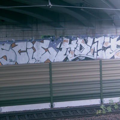 Graffiti and street art from a photo tour in Bremen including colourful sprayed tags and top-to-bottoms.