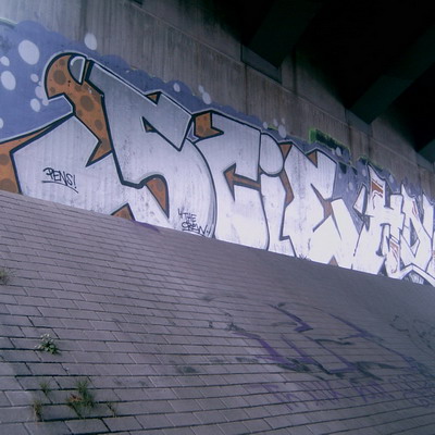 Graffiti and street art from a photo tour in Bremen including colourful sprayed tags and top-to-bottoms.