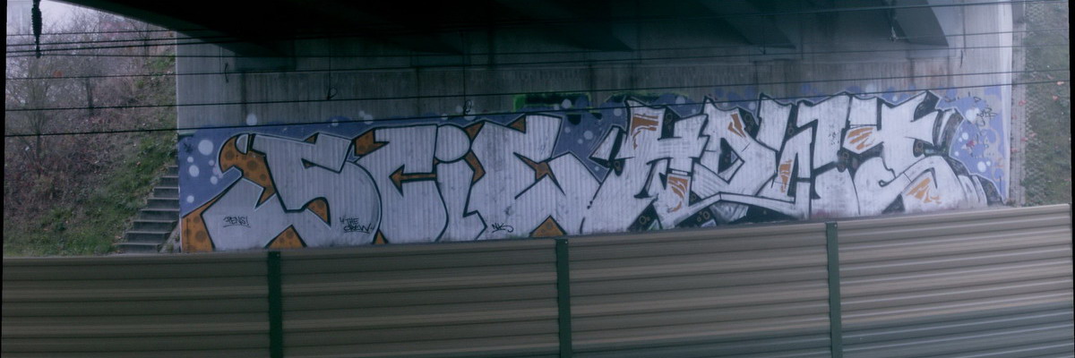 Graffiti and street art from a photo tour in Bremen including colourful sprayed tags and top-to-bottoms.