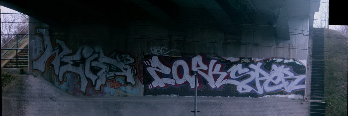 Graffiti and street art from a photo tour in Bremen including colourful sprayed tags and top-to-bottoms.