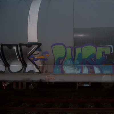 Graffiti and street art from a photo tour in Bremen including colourful sprayed tags and top-to-bottoms.