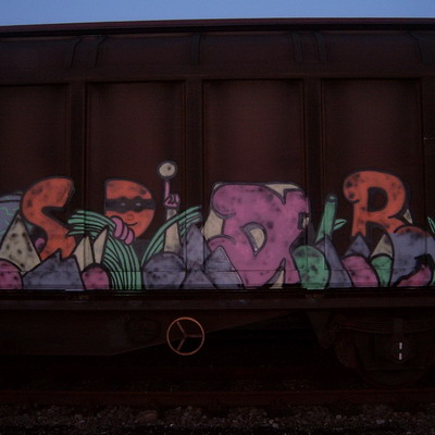 Graffiti and street art from a photo tour in Bremen including colourful sprayed tags and top-to-bottoms.