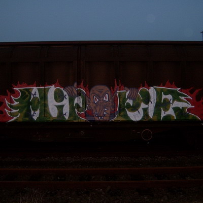 Graffiti and street art from a photo tour in Bremen including colourful sprayed tags and top-to-bottoms.