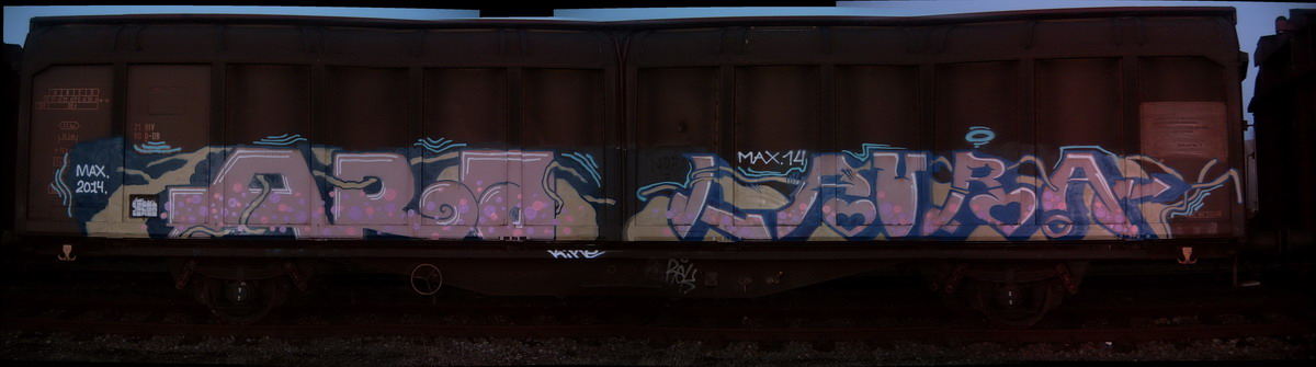 Graffiti and street art from a photo tour in Bremen including colourful sprayed tags and top-to-bottoms.