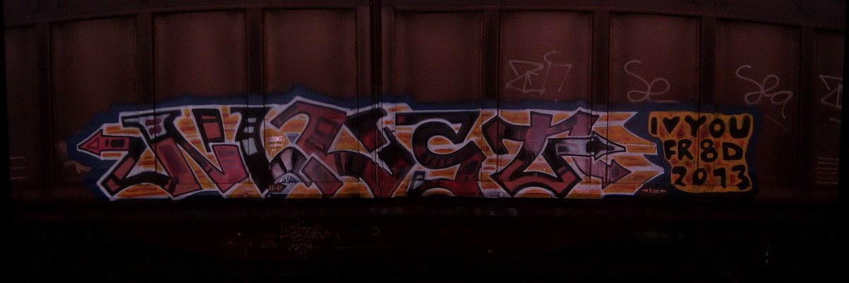 Graffiti and street art from a photo tour in Bremen including colourful sprayed tags and top-to-bottoms.