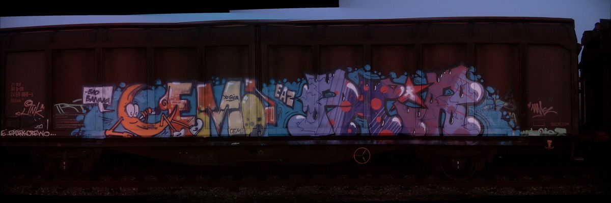Graffiti and street art from a photo tour in Bremen including colourful sprayed tags and top-to-bottoms.