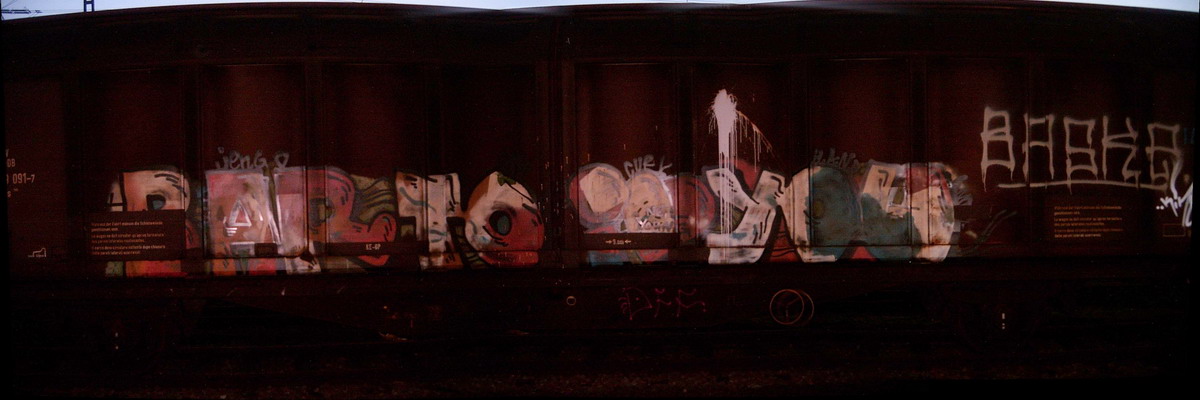 Graffiti and street art from a photo tour in Bremen including colourful sprayed tags and top-to-bottoms.