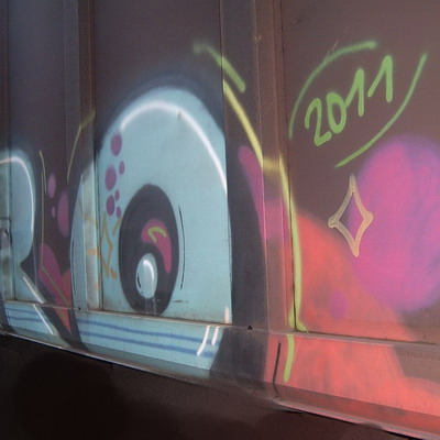 Graffiti and street art from a photo tour in Bremen including colourful sprayed tags and top-to-bottoms.