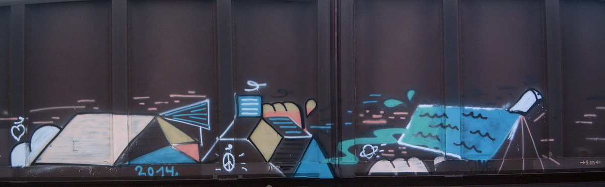 Graffiti and street art from a photo tour in Bremen including colourful sprayed tags and top-to-bottoms.