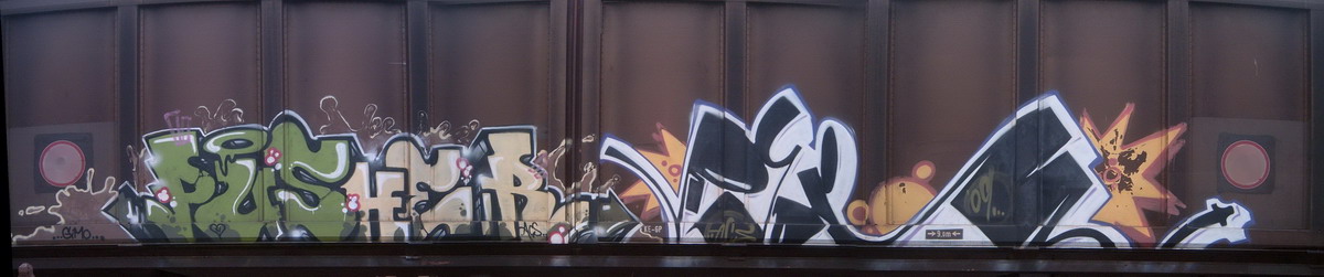 Graffiti and street art from a photo tour in Bremen including colourful sprayed tags and top-to-bottoms.