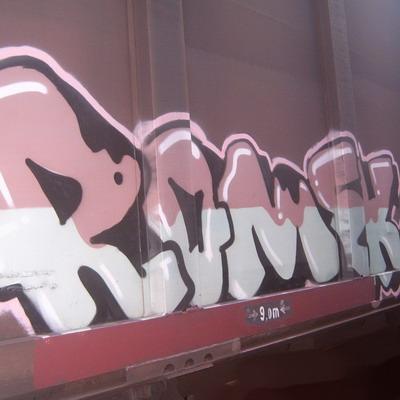 Graffiti and street art from a photo tour in Bremen including colourful sprayed tags and top-to-bottoms.