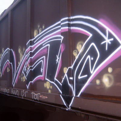 Graffiti and street art from a photo tour in Bremen including colourful sprayed tags and top-to-bottoms.