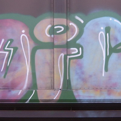 Graffiti and street art from a photo tour in Bremen including colourful sprayed tags and top-to-bottoms.