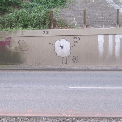 Graffiti and street art from a photo tour in Bremen including colourful sprayed tags and top-to-bottoms.