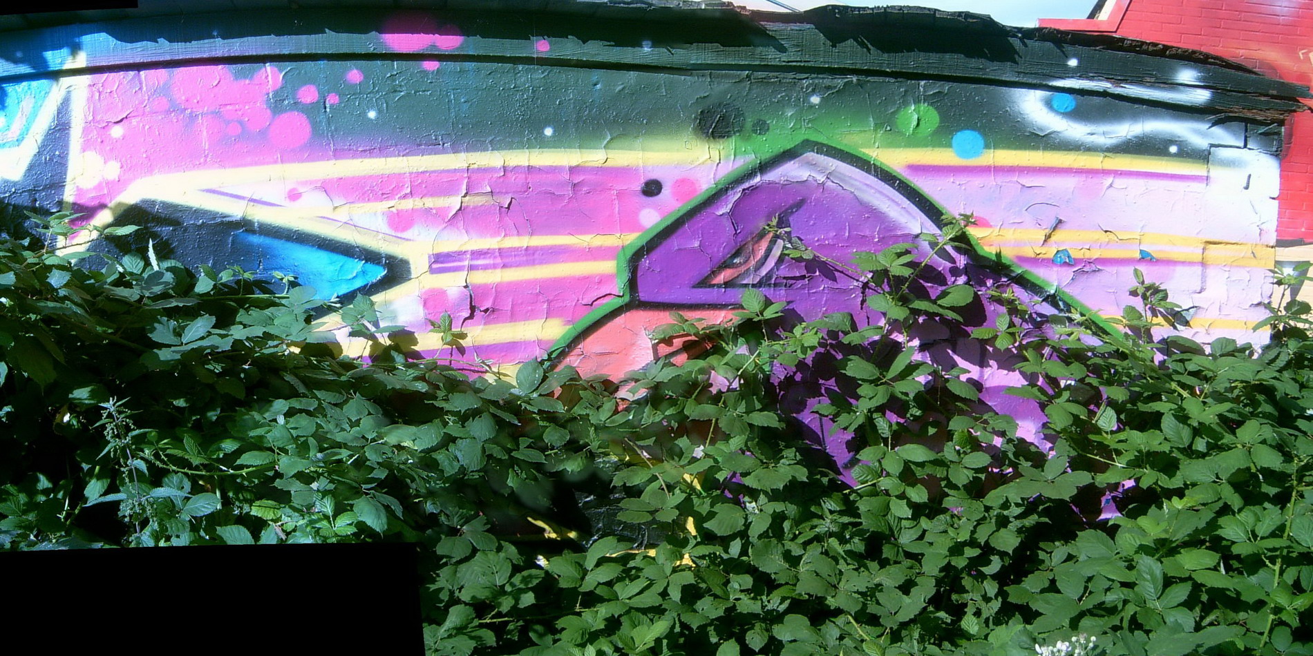 Graffiti and street art from a photo tour in Bremen including colourful sprayed tags and top-to-bottoms.