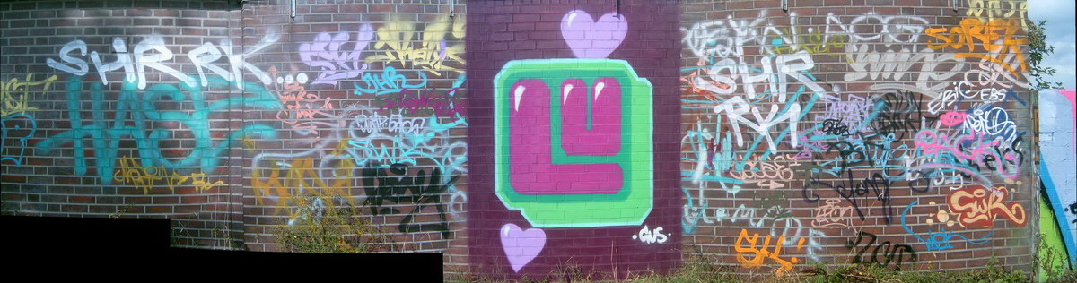 Graffiti and street art from a photo tour in Bremen including colourful sprayed tags and top-to-bottoms.