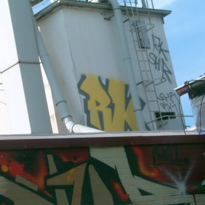 Graffiti and street art from a photo tour in Bremen including colourful sprayed tags and top-to-bottoms.
