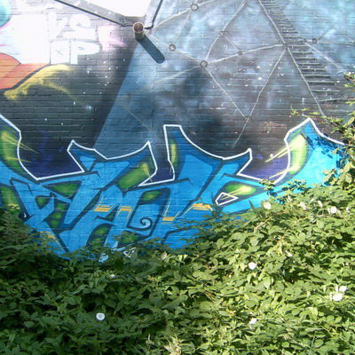 Graffiti and street art from a photo tour in Bremen including colourful sprayed tags and top-to-bottoms.